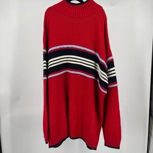 Vintage Y2K Southpole Striped Knit Sweater Men's XL Skater Streetwear Grunge